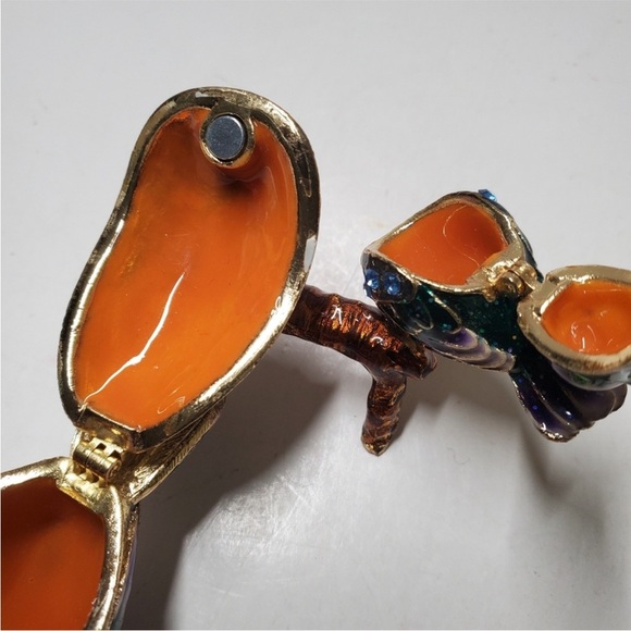 Jay Strongwater Purple and Green Bird Figurine - Picture 6 of 6